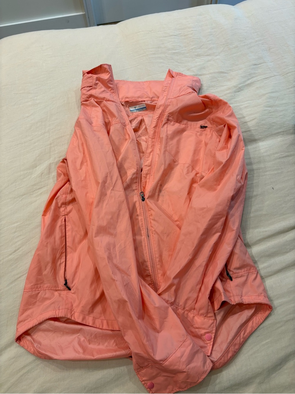 Mountain Hardwear Coral Pink Hooded Shell Jacket